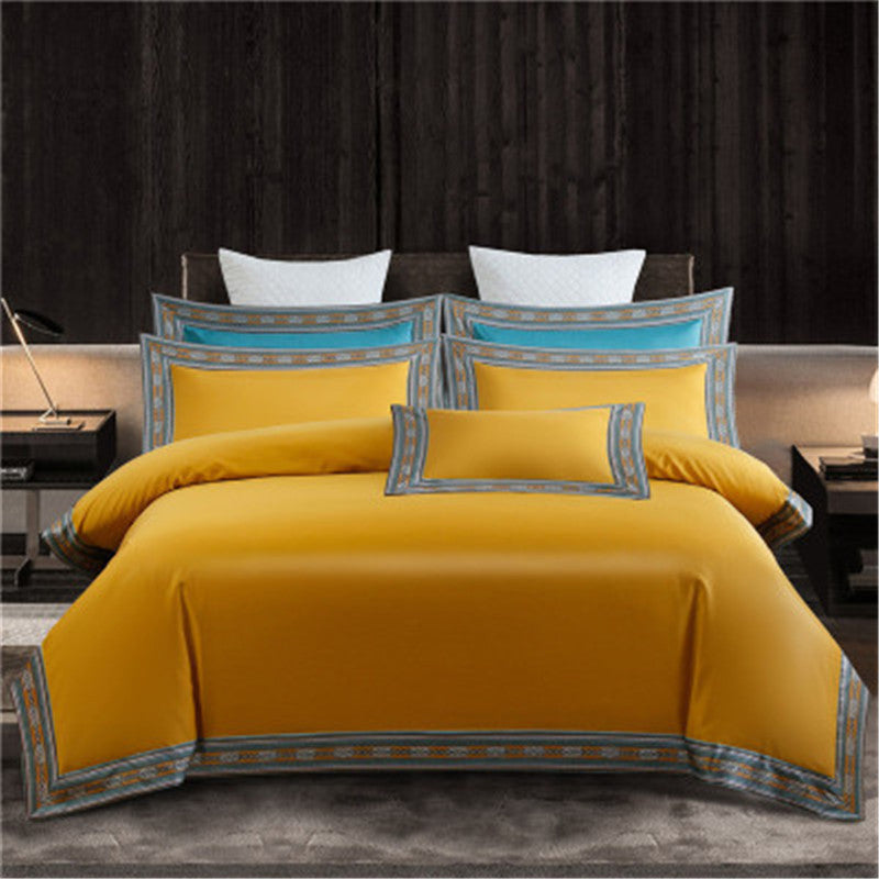 Set 4 pezzi da letto in cotone