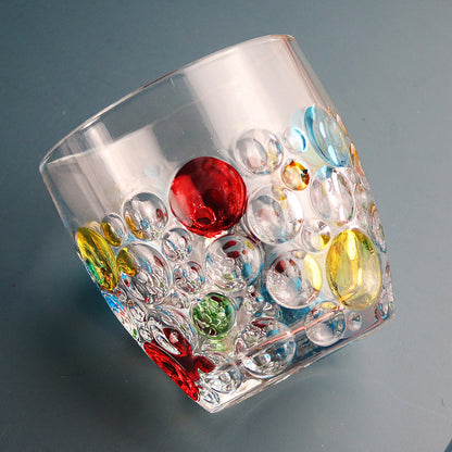 Crystal glass with stones