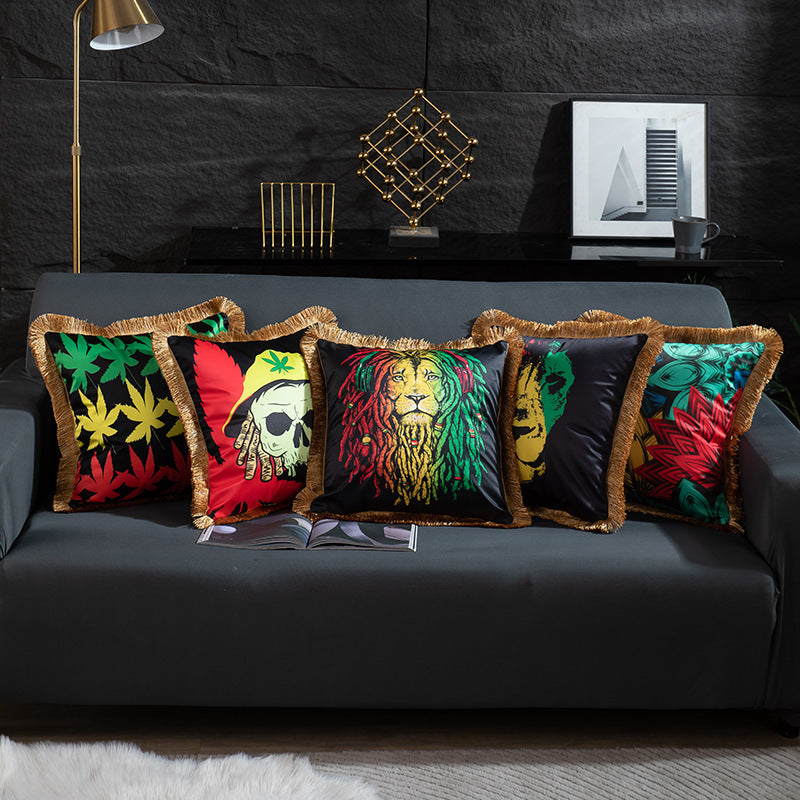 Cuscino con ritratto colori vivaci