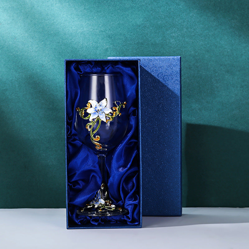 Crystal Goblet with Flower