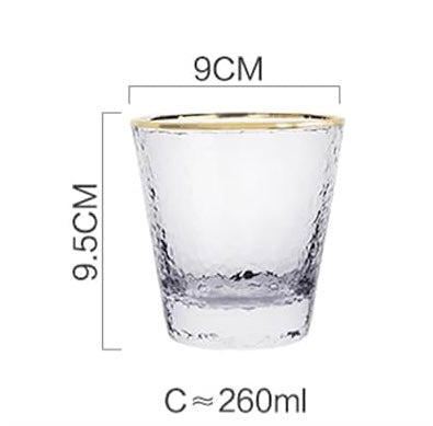 Bicchiere con Bordo Oro