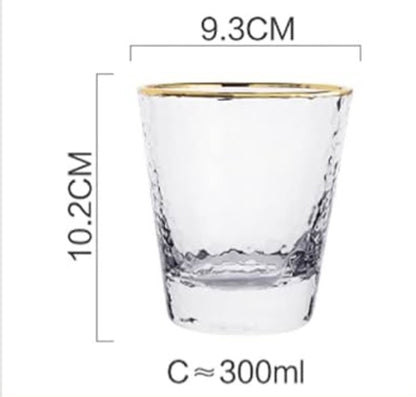 Bicchiere con Bordo Oro