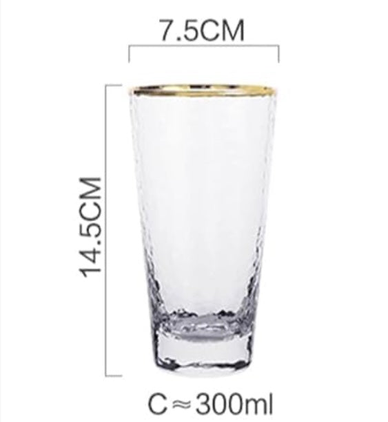 Bicchiere con Bordo Oro