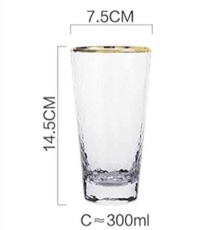 Bicchiere con Bordo Oro