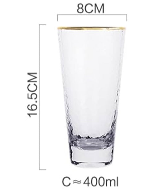 Bicchiere con Bordo Oro