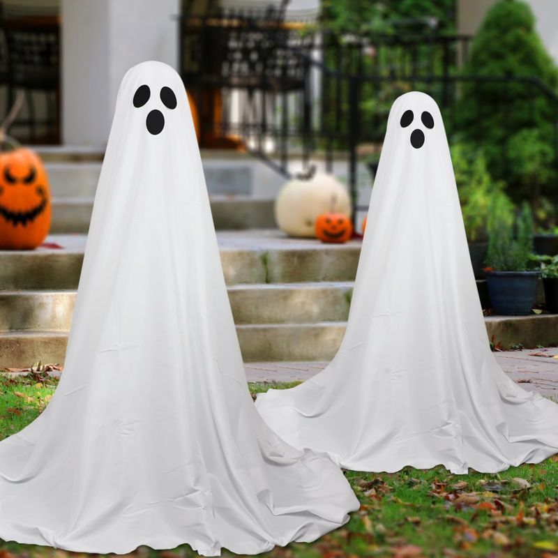 Decorazione Halloween Fantasma da Esterno con Catena Luminosa