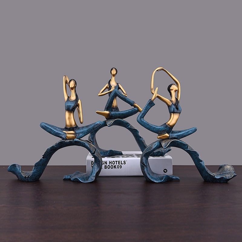 Statues de sculptures de figures de yoga