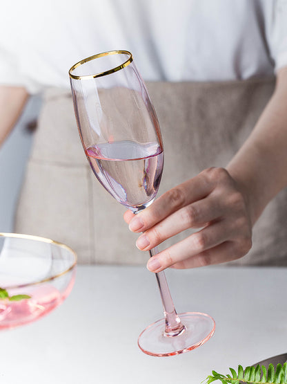Ensemble de verres à champagne en cristal