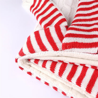 Gonna per albero di Natale – Modello sciarpa bianca in lana