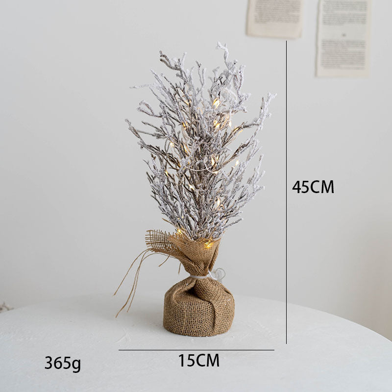 Mini Albero di Natale Innevato – Addobbo Natalizio per Tavolo