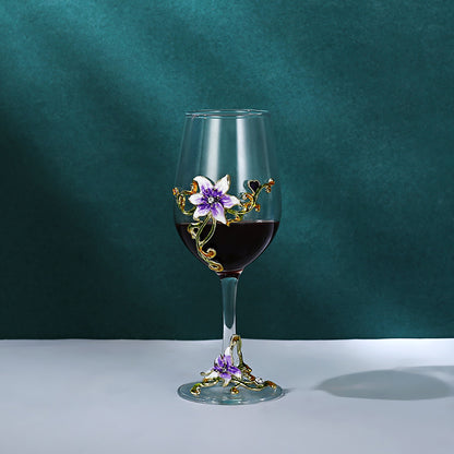 Crystal Goblet with Flower