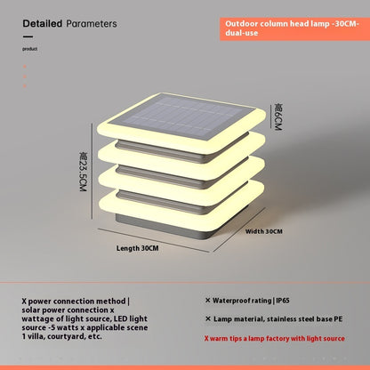 Lampe solaire d'extérieur étanche