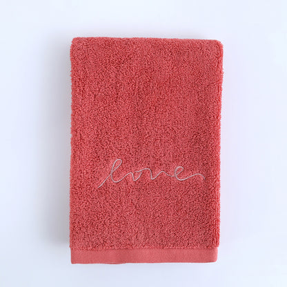Asciugamano in cotone con scritta Love
