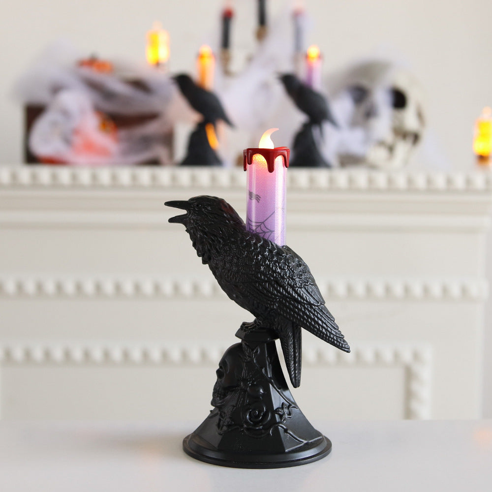 Halloween Crow Lantern Festival Decoration Props Candlestick Ornaments