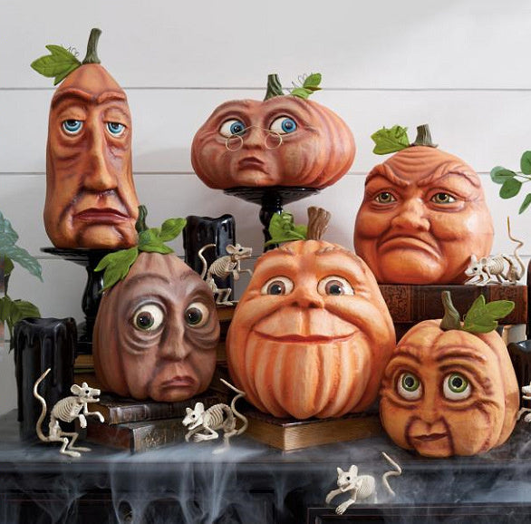 Set 6 Zucche Decorative Halloween