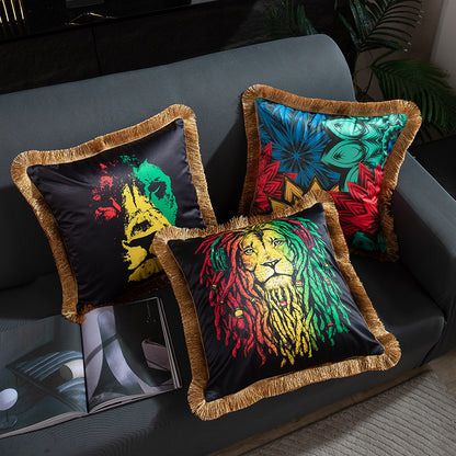 Cuscino con ritratto colori vivaci