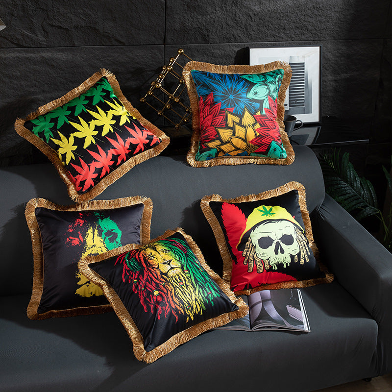 Cuscino con ritratto colori vivaci