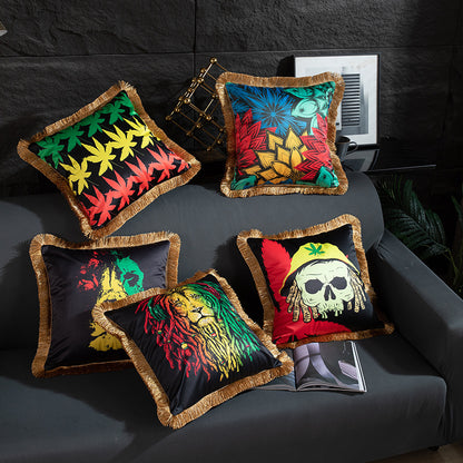 Cuscino con ritratto colori vivaci