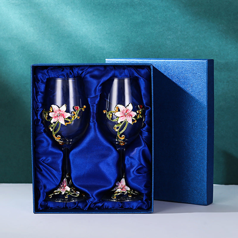 Crystal Goblet with Flower