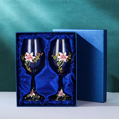 Crystal Goblet with Flower