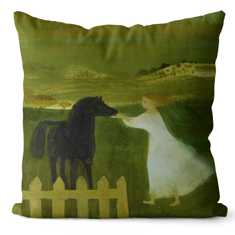 Coussin élégant de style paysage