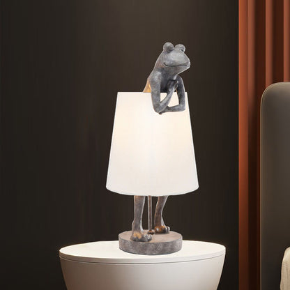 Lampada da Tavolo a Forma di Rana in Pietra