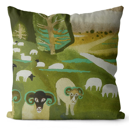 Coussin élégant de style paysage