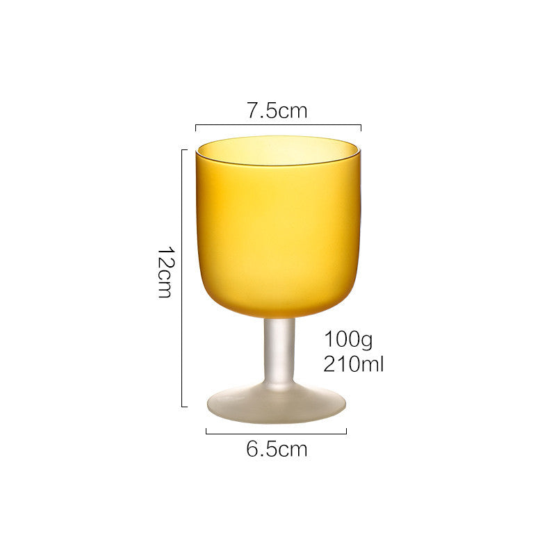 Yellow Glass Goblet