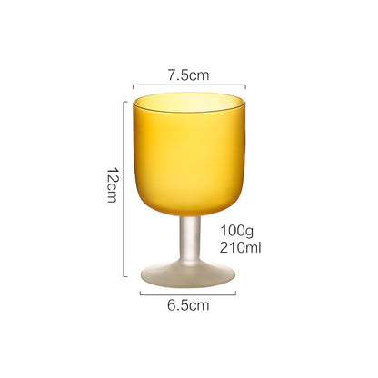 Yellow Glass Goblet