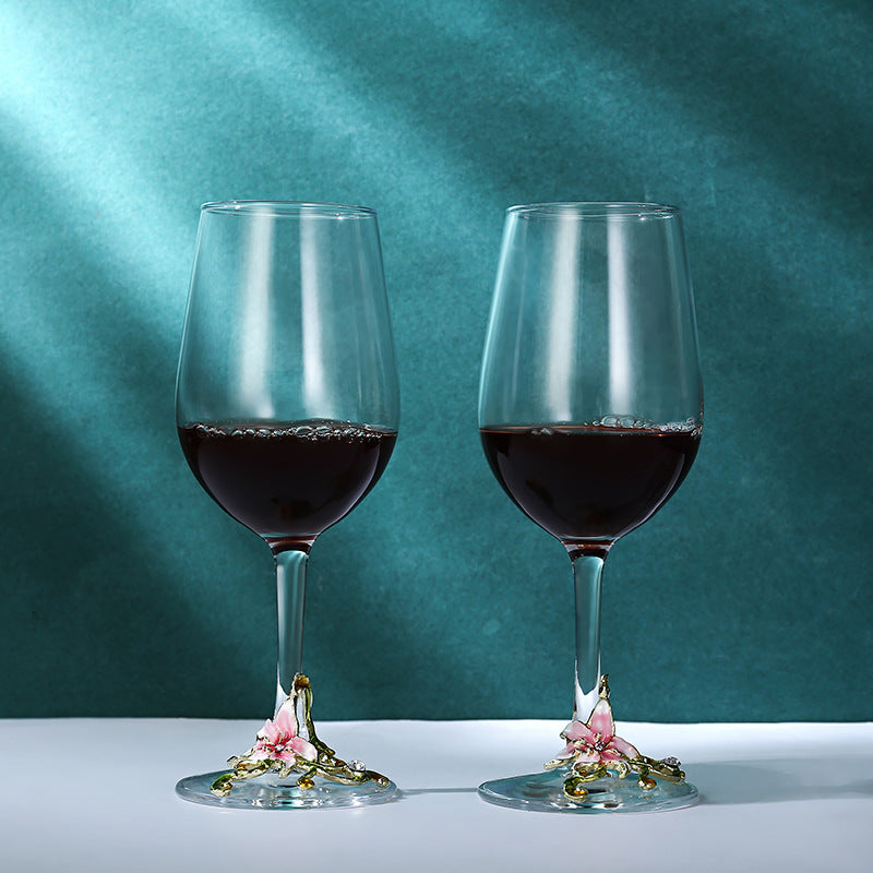 Crystal Goblet with Flower