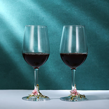 Crystal Goblet with Flower