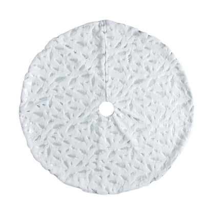 Gonna per albero di Natale – Peluche bianco