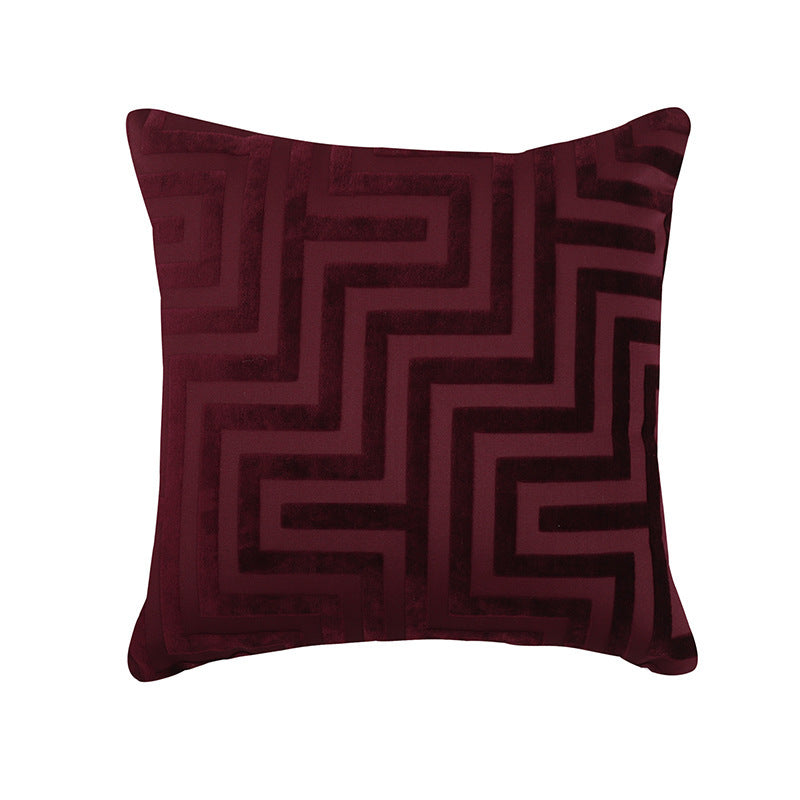 Federa per cuscino a righe in velluto