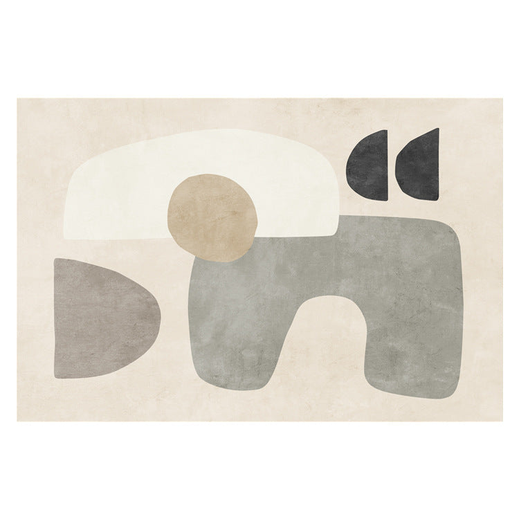 Tappeto a pelo corto stile astratto