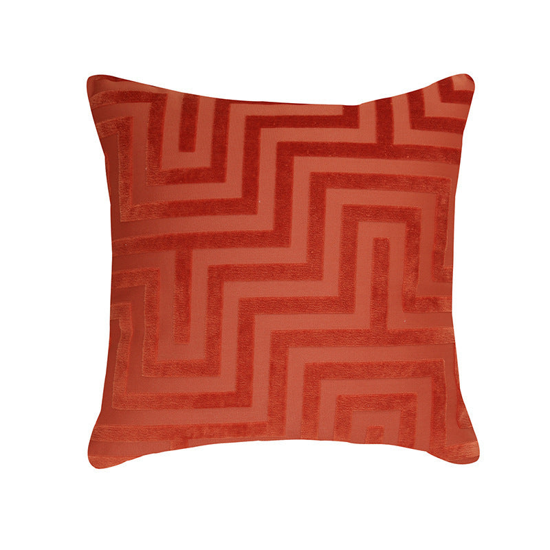 Federa per cuscino a righe in velluto